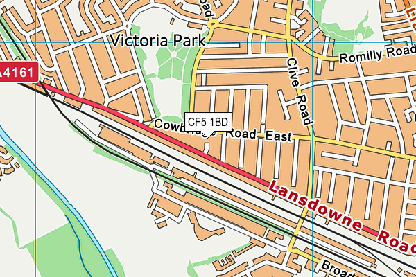 CF5 1BD map - OS VectorMap District (Ordnance Survey)