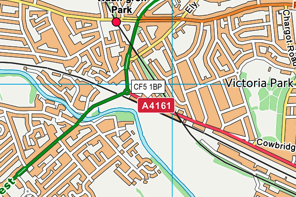 CF5 1BP map - OS VectorMap District (Ordnance Survey)