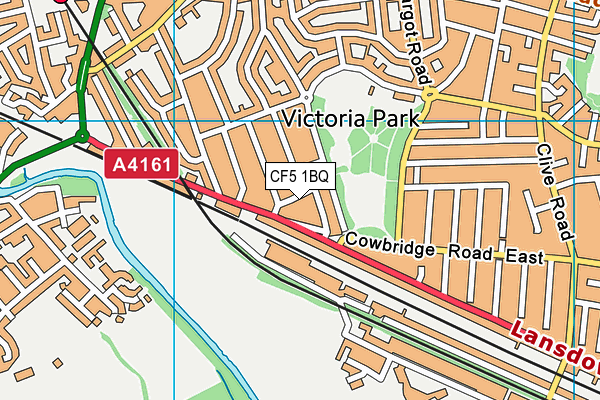 CF5 1BQ map - OS VectorMap District (Ordnance Survey)