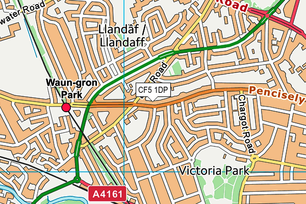 CF5 1DP map - OS VectorMap District (Ordnance Survey)