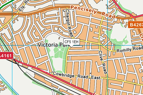 CF5 1EH map - OS VectorMap District (Ordnance Survey)