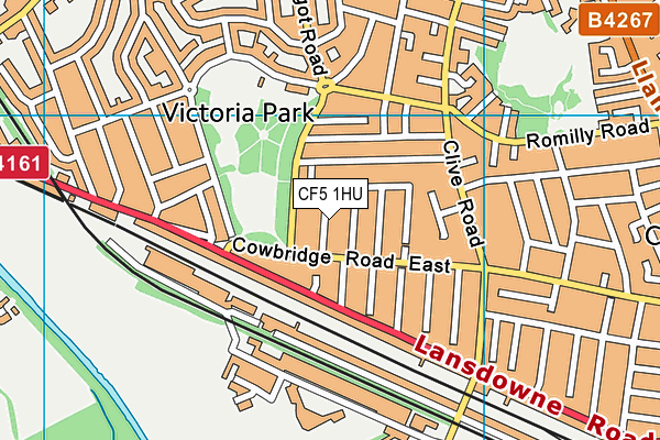 CF5 1HU map - OS VectorMap District (Ordnance Survey)