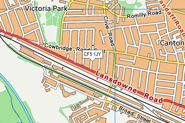Lansdowne Primary School map (CF5 1JY) - OS VectorMap District (Ordnance Survey)