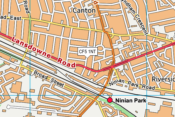 CF5 1NT map - OS VectorMap District (Ordnance Survey)