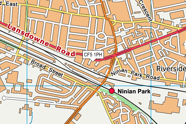 CF5 1PH map - OS VectorMap District (Ordnance Survey)