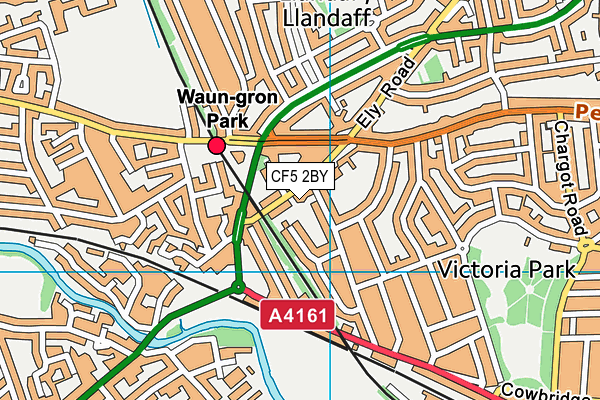 CF5 2BY map - OS VectorMap District (Ordnance Survey)