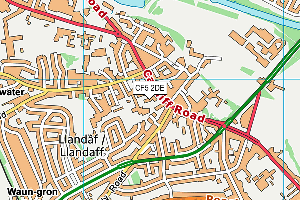 CF5 2DE map - OS VectorMap District (Ordnance Survey)