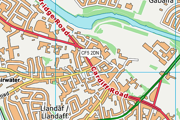 CF5 2DN map - OS VectorMap District (Ordnance Survey)