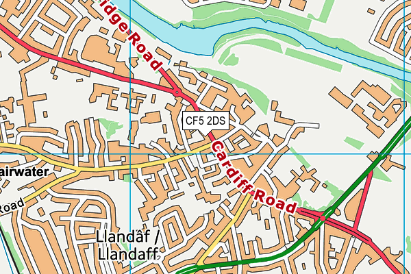 CF5 2DS map - OS VectorMap District (Ordnance Survey)