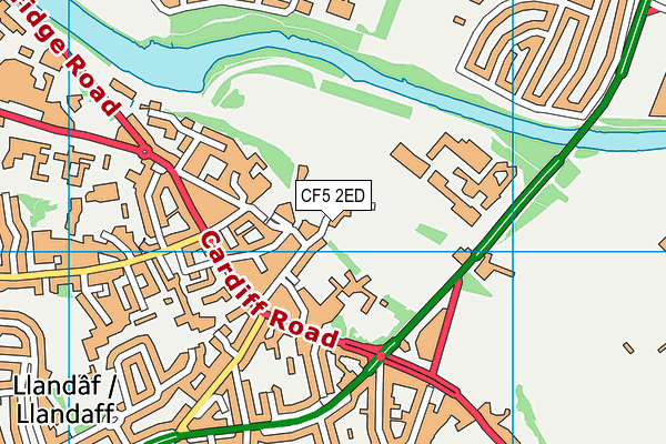 CF5 2ED map - OS VectorMap District (Ordnance Survey)