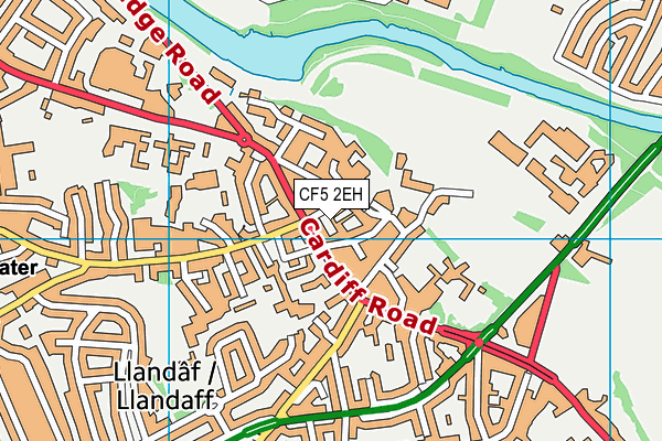 CF5 2EH map - OS VectorMap District (Ordnance Survey)