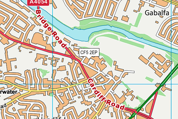 CF5 2EP map - OS VectorMap District (Ordnance Survey)