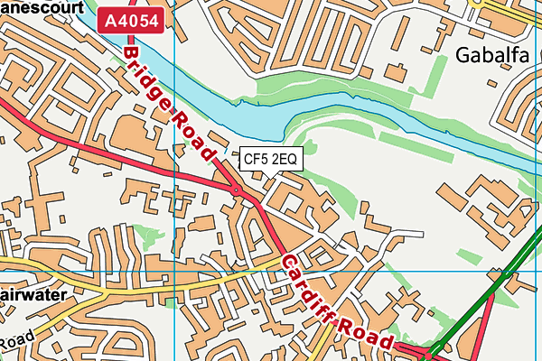 CF5 2EQ map - OS VectorMap District (Ordnance Survey)