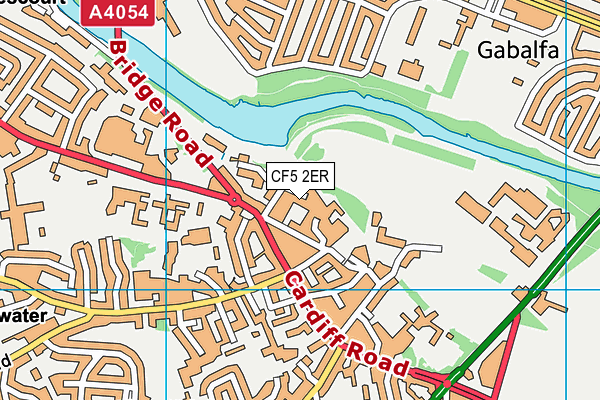 CF5 2ER map - OS VectorMap District (Ordnance Survey)