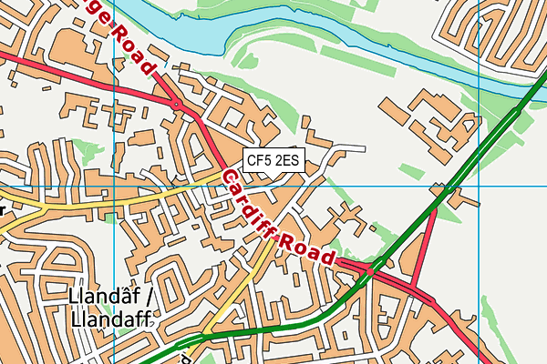 CF5 2ES map - OS VectorMap District (Ordnance Survey)