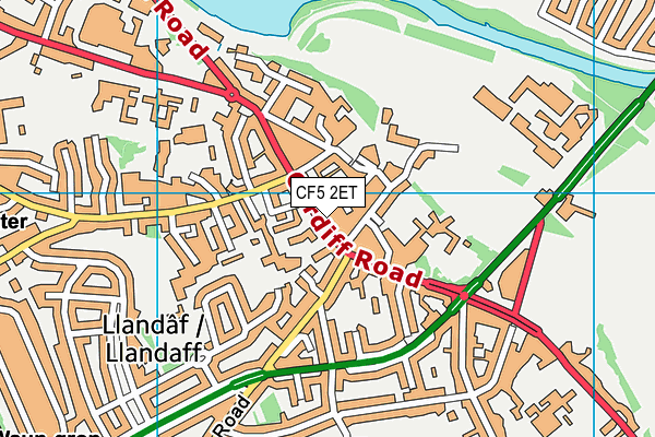 CF5 2ET map - OS VectorMap District (Ordnance Survey)
