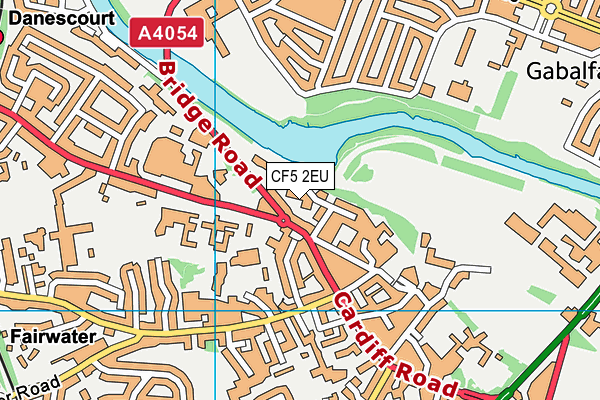 CF5 2EU map - OS VectorMap District (Ordnance Survey)