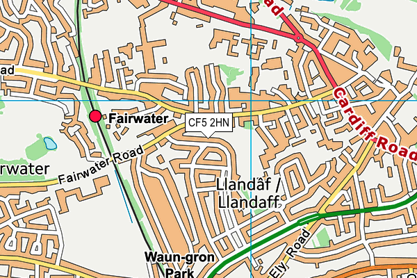 CF5 2HN map - OS VectorMap District (Ordnance Survey)