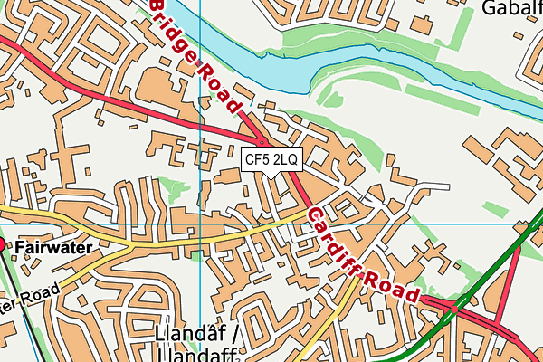 CF5 2LQ map - OS VectorMap District (Ordnance Survey)