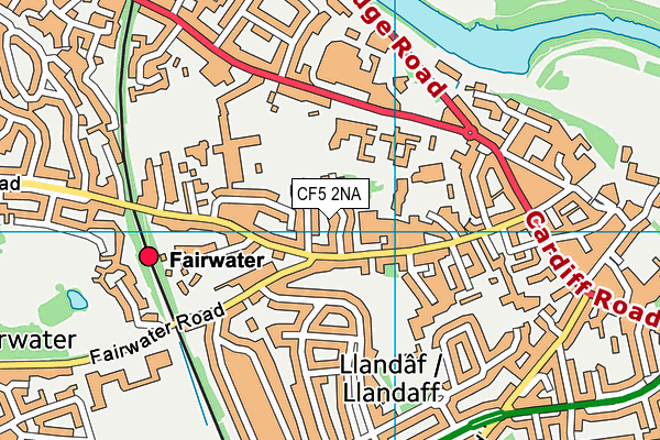 CF5 2NA map - OS VectorMap District (Ordnance Survey)