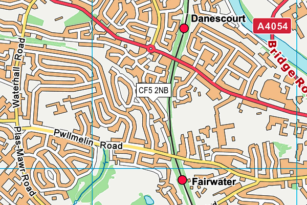 CF5 2NB map - OS VectorMap District (Ordnance Survey)