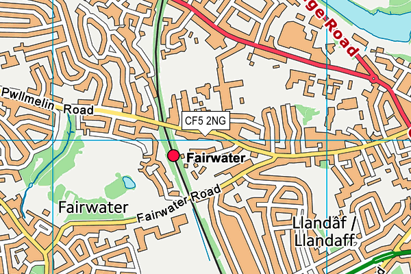 CF5 2NG map - OS VectorMap District (Ordnance Survey)