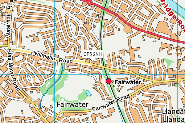 CF5 2NH map - OS VectorMap District (Ordnance Survey)