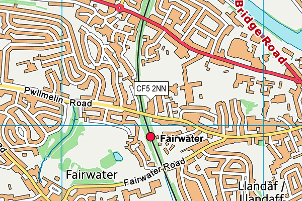 CF5 2NN map - OS VectorMap District (Ordnance Survey)