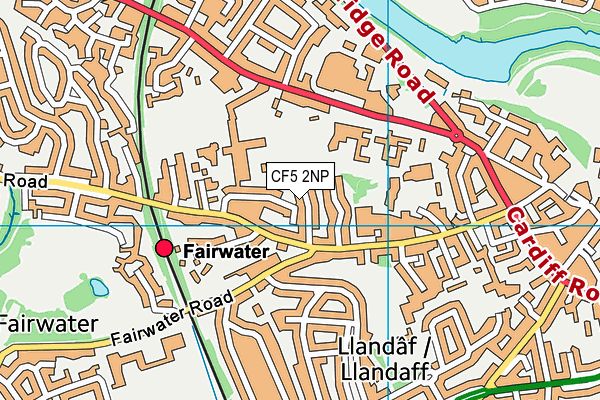 CF5 2NP map - OS VectorMap District (Ordnance Survey)