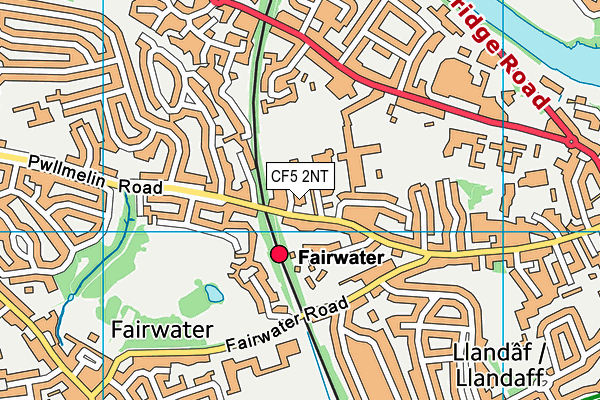 CF5 2NT map - OS VectorMap District (Ordnance Survey)