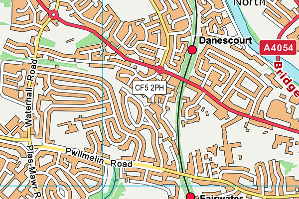 CF5 2PH map - OS VectorMap District (Ordnance Survey)