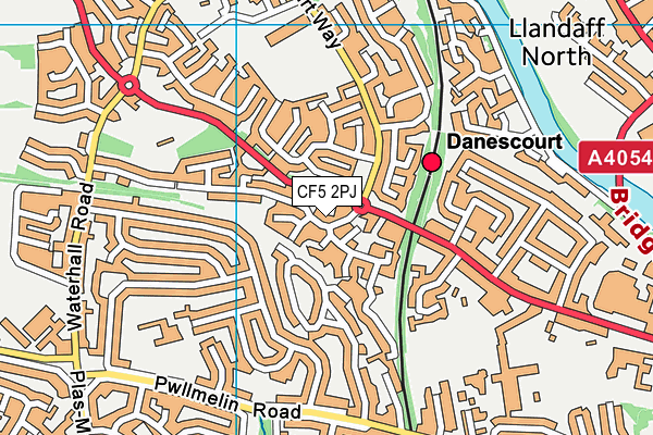 CF5 2PJ map - OS VectorMap District (Ordnance Survey)