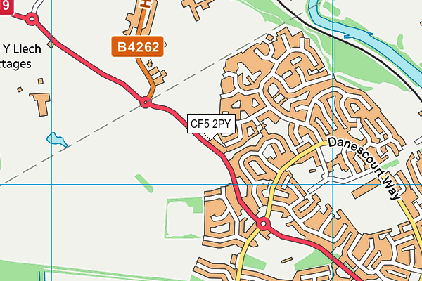 CF5 2PY map - OS VectorMap District (Ordnance Survey)