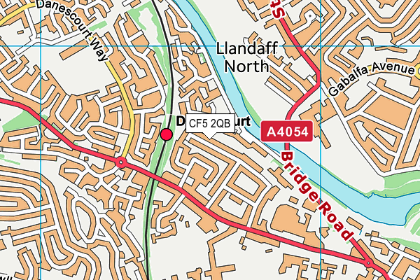 CF5 2QB map - OS VectorMap District (Ordnance Survey)