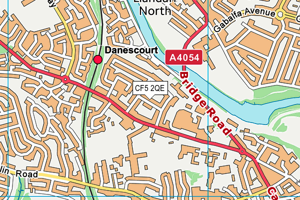 CF5 2QE map - OS VectorMap District (Ordnance Survey)