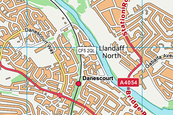 CF5 2QL map - OS VectorMap District (Ordnance Survey)