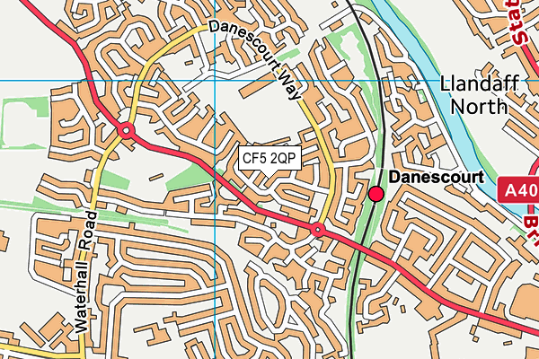 CF5 2QP map - OS VectorMap District (Ordnance Survey)