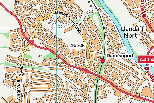 CF5 2QR map - OS VectorMap District (Ordnance Survey)