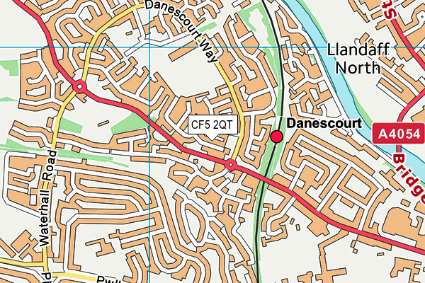 CF5 2QT map - OS VectorMap District (Ordnance Survey)