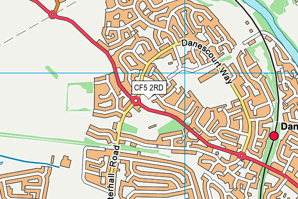 CF5 2RD map - OS VectorMap District (Ordnance Survey)