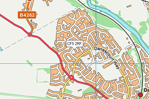 CF5 2RF map - OS VectorMap District (Ordnance Survey)