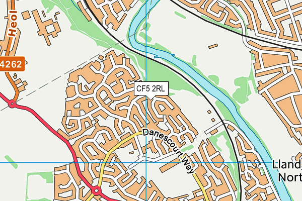 CF5 2RL map - OS VectorMap District (Ordnance Survey)