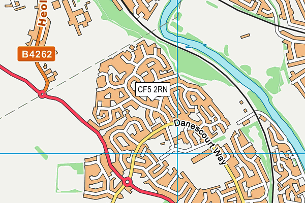 CF5 2RN map - OS VectorMap District (Ordnance Survey)