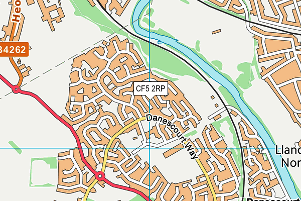 CF5 2RP map - OS VectorMap District (Ordnance Survey)