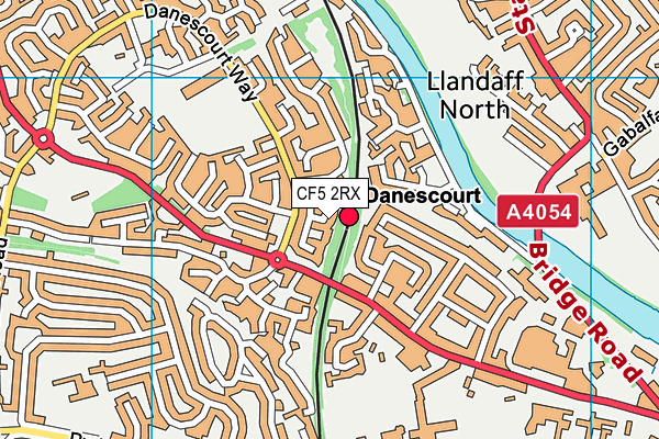 CF5 2RX map - OS VectorMap District (Ordnance Survey)