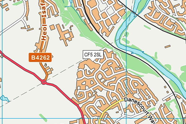 CF5 2SL map - OS VectorMap District (Ordnance Survey)