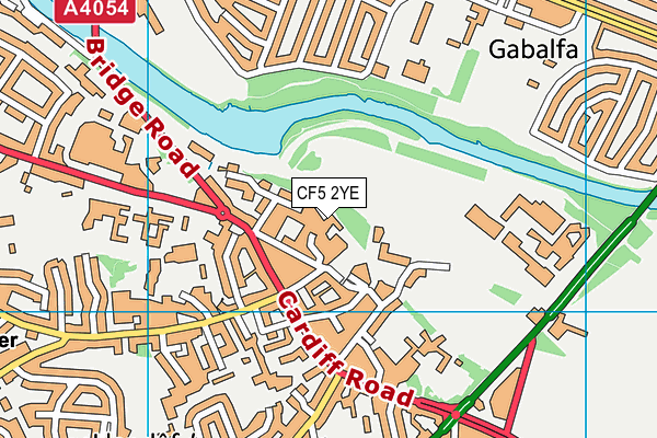 CF5 2YE map - OS VectorMap District (Ordnance Survey)