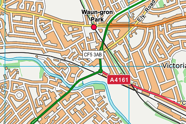 CF5 3AB map - OS VectorMap District (Ordnance Survey)