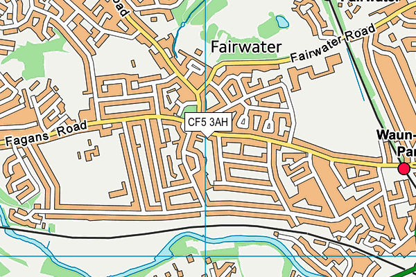 CF5 3AH map - OS VectorMap District (Ordnance Survey)