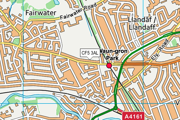 CF5 3AL map - OS VectorMap District (Ordnance Survey)